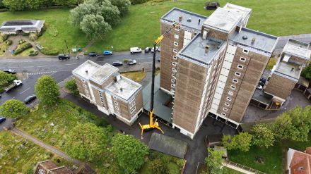 Tracked Spider narrow access roof access application