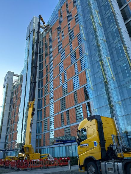 Tracked Spider out on hire in London Battersea